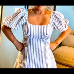 Baby Doll Dress with Puff Sleeves